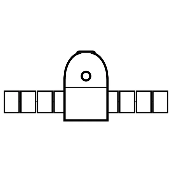 Icono Nave Espacial Sobre Fondo Blanco Ilustración Vectorial — Archivo Imágenes Vectoriales