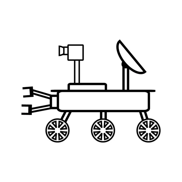 Space Rover Symbol Auf Weißem Hintergrund Vektorillustration — Stockvektor