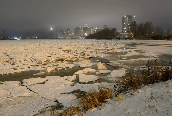 Vue Rivière Neva Soir Périphérie Saint Pétersbourg Russie — Photo