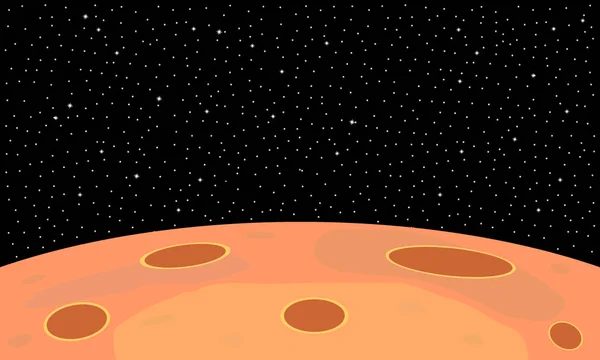 Fond Spatial Avec Planète Ciel Étoilé — Image vectorielle