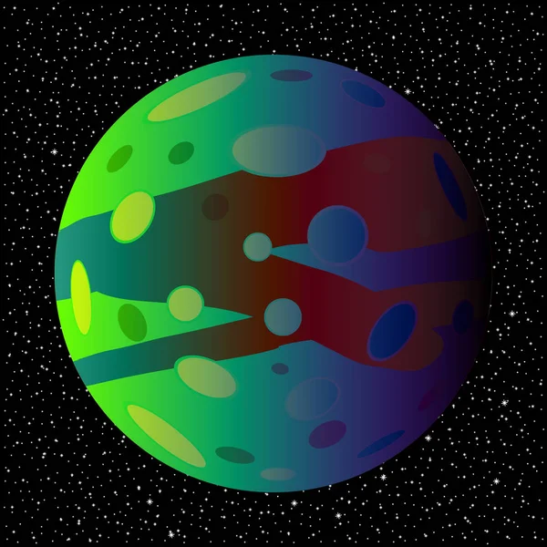 Espaço Fundo Com Planeta Céu Estrelado — Fotografia de Stock