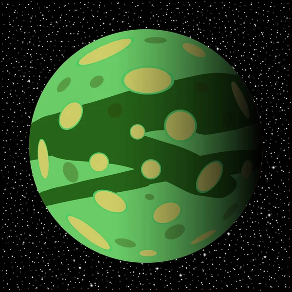 Espaço Fundo Com Planeta Céu Estrelado — Fotografia de Stock