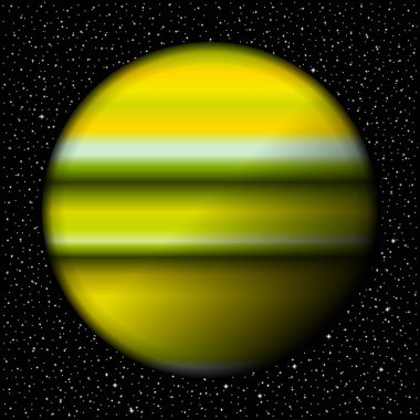 Gezegen ve yıldızlı gökyüzünün alan arka plan.