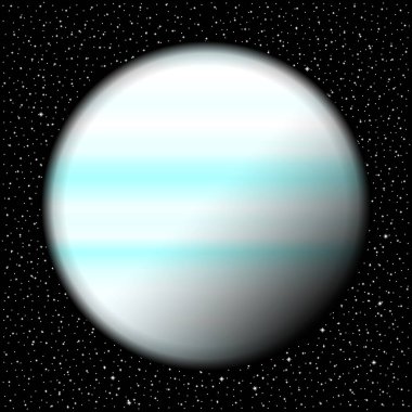 Gezegen ve yıldızlı gökyüzünün alan arka plan.