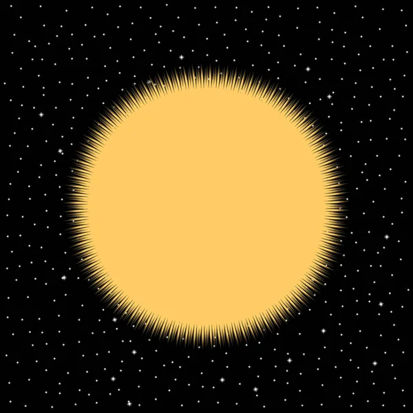 Жовта Зірка Космічному Тлі Векторні Ілюстрації — стоковий вектор