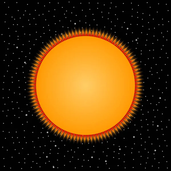 Estrela Amarela Sobre Fundo Cósmico Ilustração Vetorial — Vetor de Stock