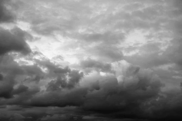 Cielo Nuboso Oscuro Puede Ser Utilizado Como Fondo Blanco Negro —  Fotos de Stock