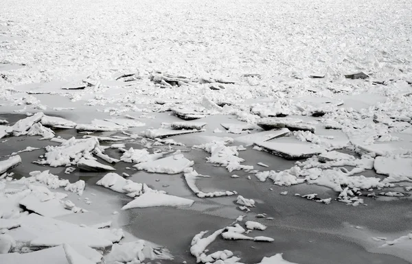 Ghiaccio Sul Fiume Può Essere Utilizzato Come Sfondo — Foto Stock