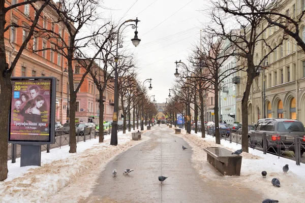 Saint Petersburg Rússia Dezembro 2018 Bolshaya Konyushennaya Street Uma Rua — Fotografia de Stock