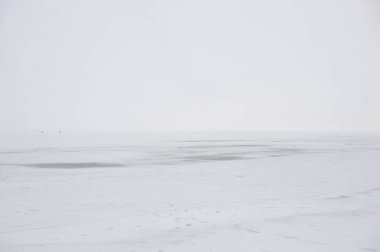 Dondurulmuş deniz bulut kış günü, Rusya Federasyonu.