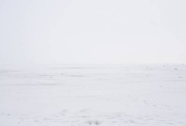 Dondurulmuş deniz bulut kış günü, Rusya Federasyonu.