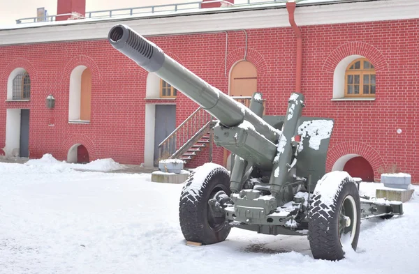 Vecchio Cannone Sovietico Nella Fortezza Pietro Paolo San Pietroburgo Russia — Foto Stock