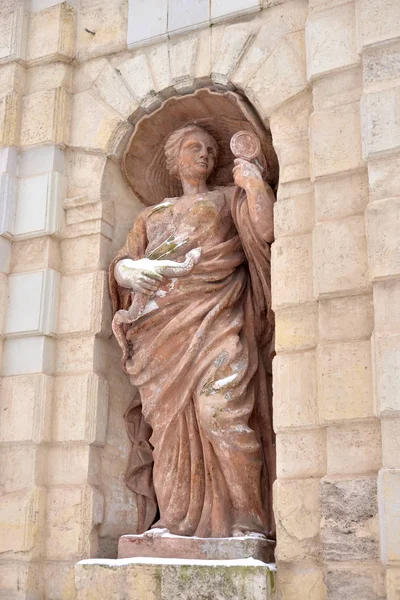 Standbeeld Symboliseert Voorzichtigheid Buurt Van Dynamo Poort Van Peter Paul — Stockfoto