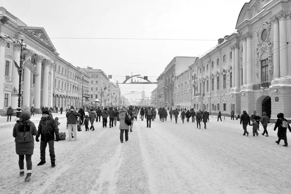 Petersburg Russia January 2019 Nevsky Prospect Day Celebration 75Th Anniversary — Stock Photo, Image