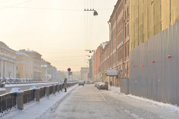 Petersburg Ryssland Januari 2019 Vallen Griboedov Kanalen Historiska Centrum Saint — Stockfoto