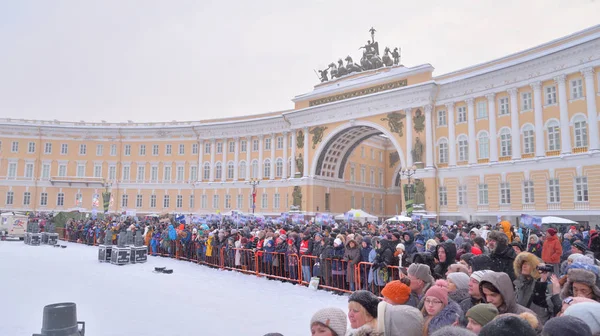 Petersburg Rusland Januari 2019 Palace Square Dag Van Viering Van — Stockfoto