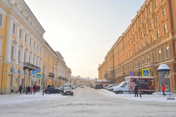 Petersburg Rusya Federasyonu Ocak 2019 Mikhailovskaya Sokak Iin Tarihi Merkezi — Stok fotoğraf