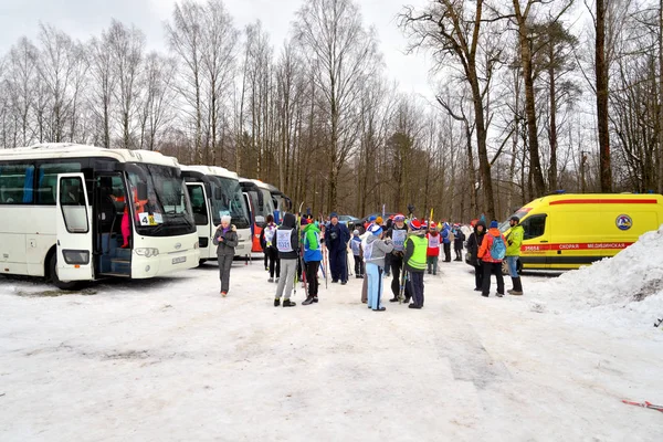 Petersburg Russia Febbraio 2019 Tutte Gare Sci Massa Russe Sci — Foto Stock