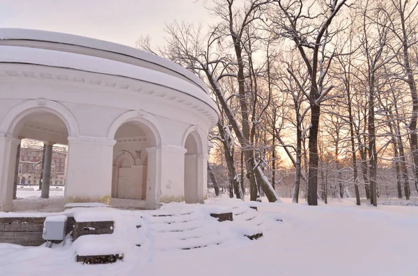 Music Paviljoen Elagin Eiland Sint Petersburg Winteravond Rusland — Stockfoto