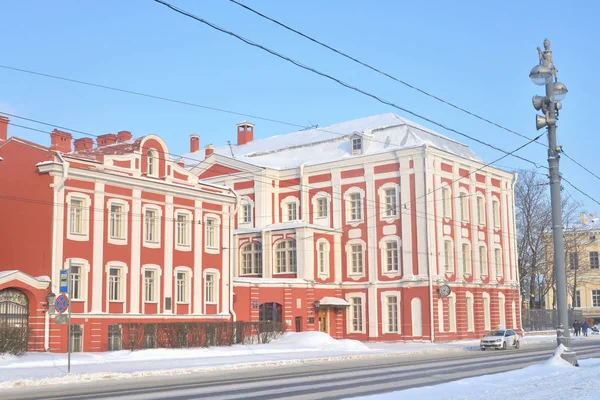 Gebäude Der Staatlichen Universität Petersburg Petersburg Bei Sonnigem Wintertag Russland — Stockfoto