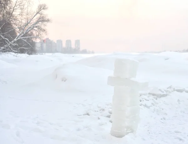 Vista del río Neva en invierno . —  Fotos de Stock