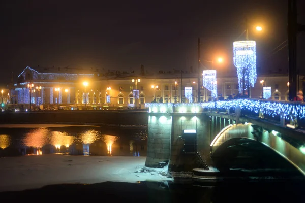 View of Exchange Bridge at winter night. — Stock Photo, Image