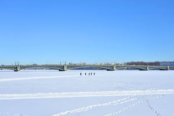 Szentháromság-híd Saint Petersburg. — Stock Fotó