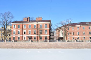 New Holland Adası St. Petersburg tarihi binalar.