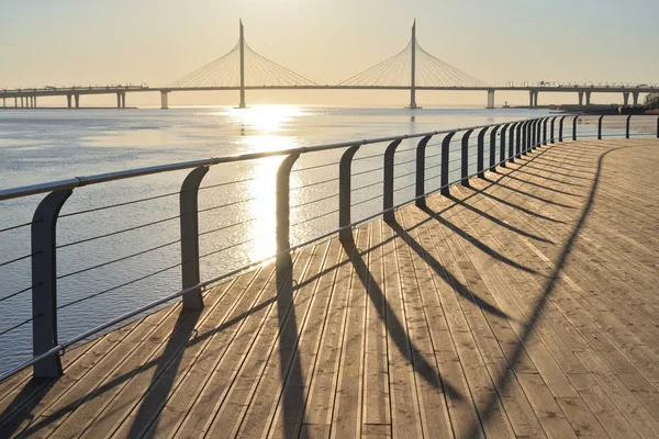 Saint Petersburg 'da kablo köprü.