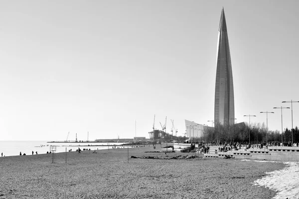 Mrakodrap Lakhta centrum. — Stock fotografie