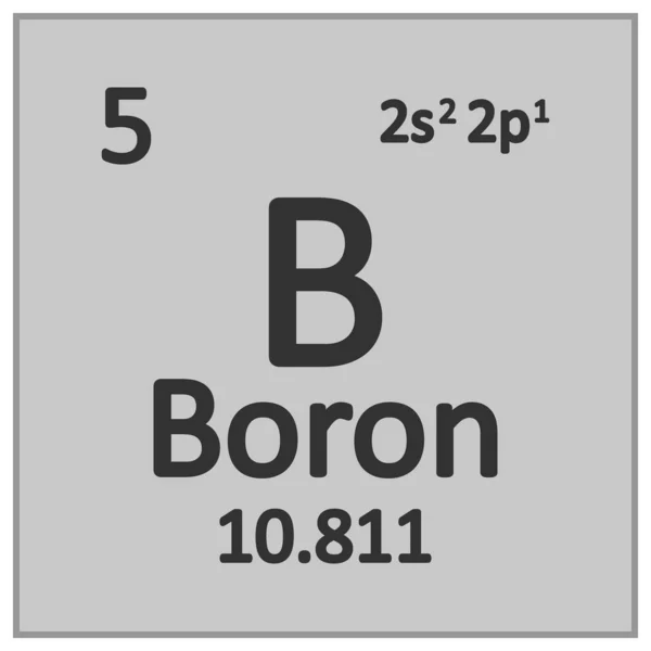 Elemento tabla periódica icono de boro . — Vector de stock