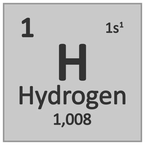 Élément de tableau périodique icône hydrogène . — Image vectorielle