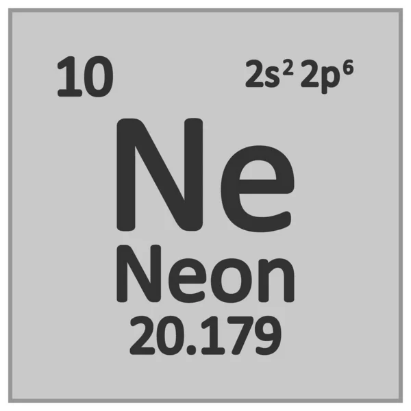 Periodická tabulka prvků neon ikona. — Stockový vektor