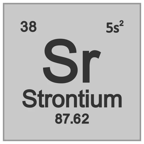 Periodensystem Element Strontium. — Stockvektor