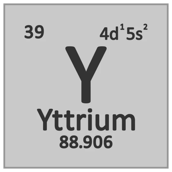 Elemento tabla periódica ícono itrio . — Vector de stock