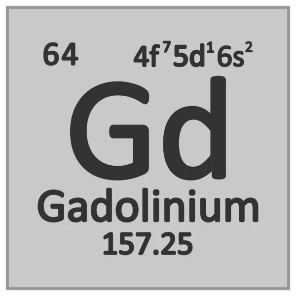 周期的なテーブルの要素ガドリニウム アイコン. — ストックベクタ