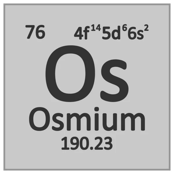 Periodensystem Element Osmium Symbol. — Stockvektor