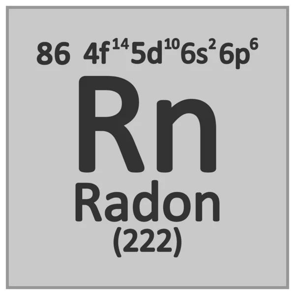 Periodiska systemet elementikon radon. — Stock vektor