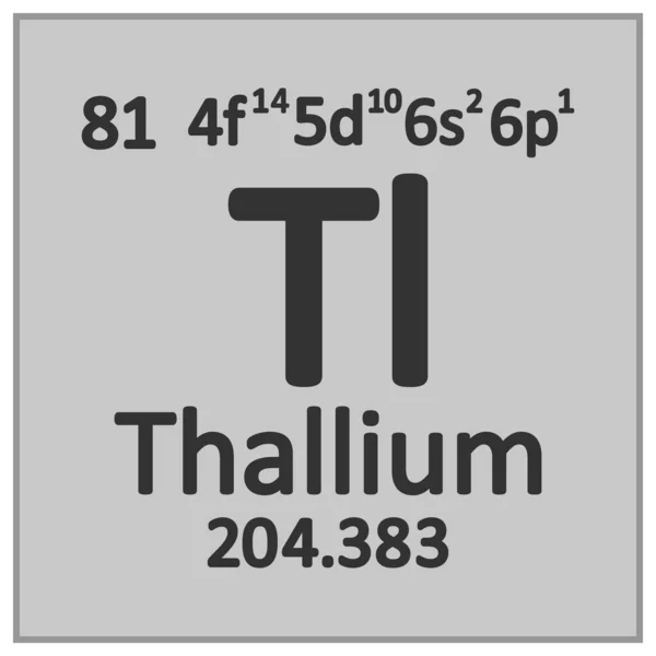 Periodiska systemet elementikon tallium. — Stock vektor