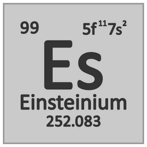 Periodic table element einsteinium icon. — Stock Vector