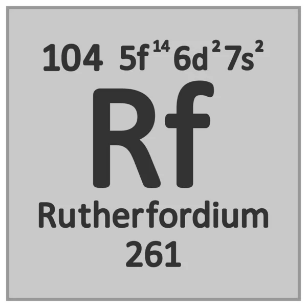 Retherfordium-значок элемента периодической таблицы . — стоковый вектор