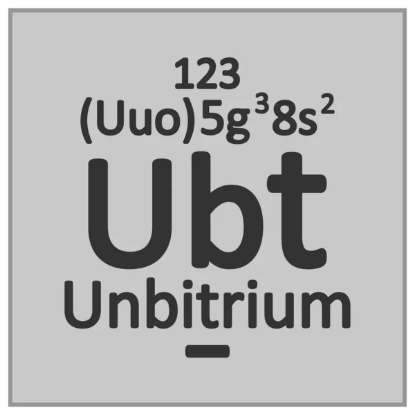 Periodensystem Element unbitrium Symbol. — Stockvektor