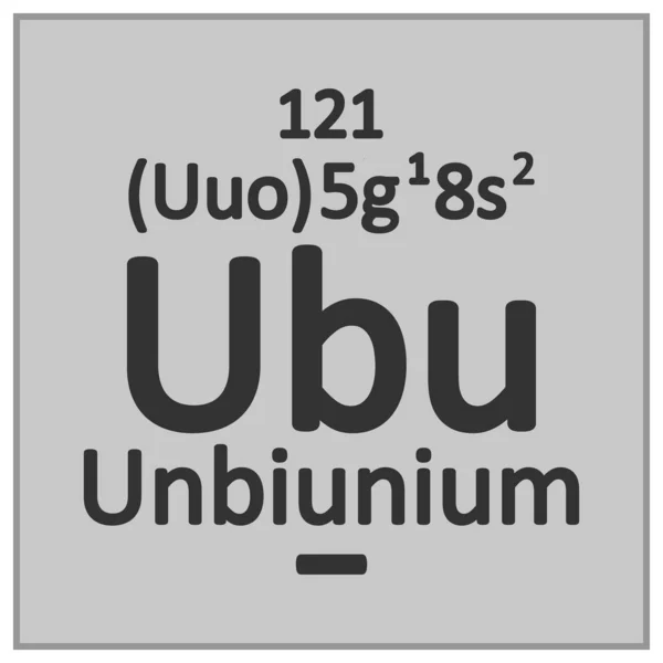Icona periodica dell'elemento tabella unbinilium . — Vettoriale Stock