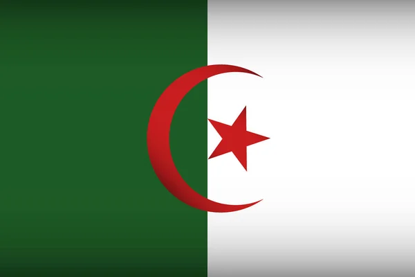 Flaf Algeriet. — Stock vektor