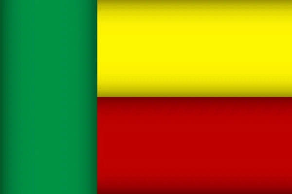 Bandera de Benin . — Vector de stock