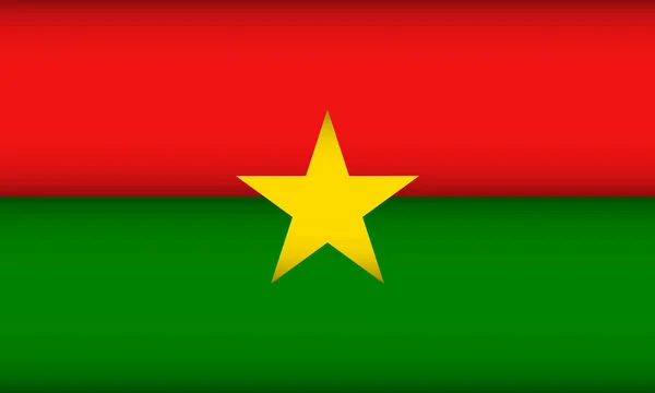 Burkina Fasos flagga. — Stock vektor