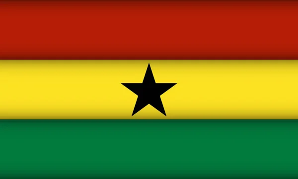 Flagge von Ghanas. — Stockvektor