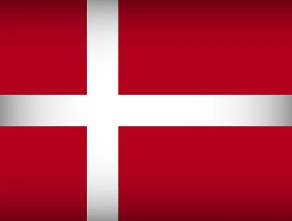 Flagge von Dänemark. — Stockvektor