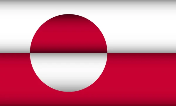 Bandiera della Groenlandia . — Vettoriale Stock