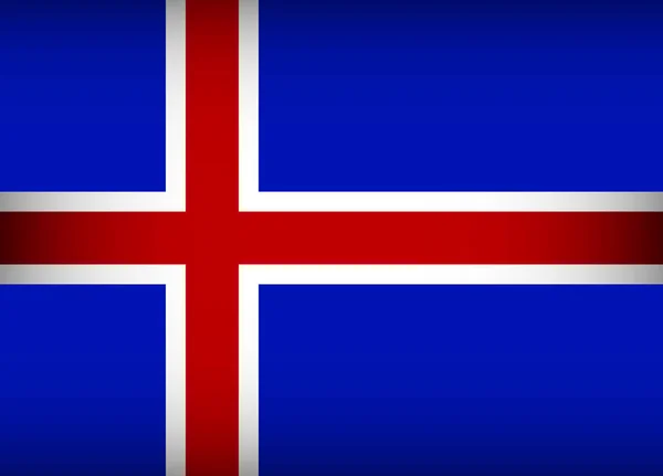 Bandera de Islandia. — Vector de stock